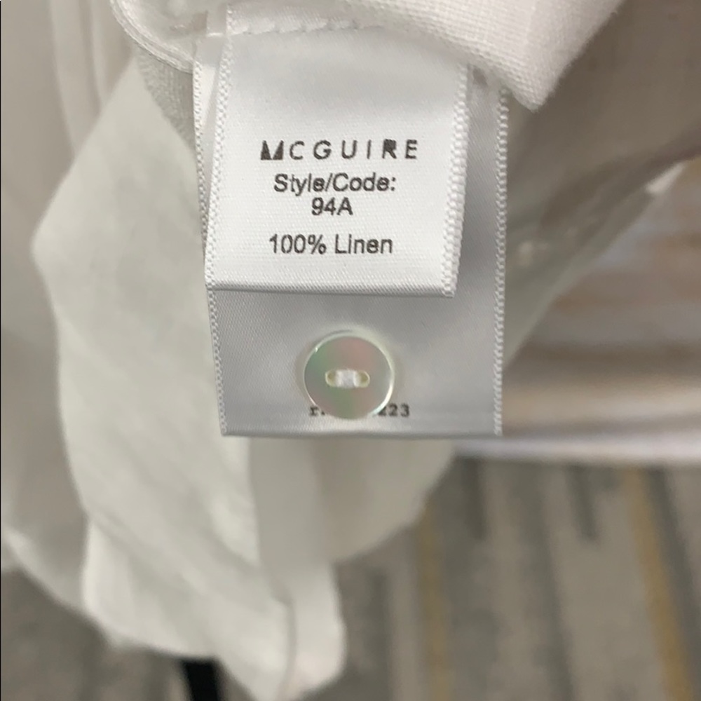Dylan top. Linen w ruffles by Mcguire denim - Picture 4 of 6